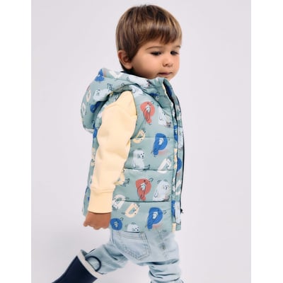 Doudoune sans manches avec lettres imprimées ZIPPY
