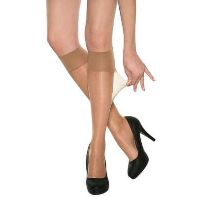 Bas Nylon Pecoma Taille 1 Marron Sans Couture - Neuf Avec étiquettes, Style Jarretelle