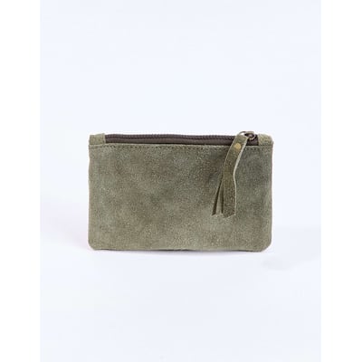Petite pochette zippée en Suede de cuir YADAV LA FIANCÉE