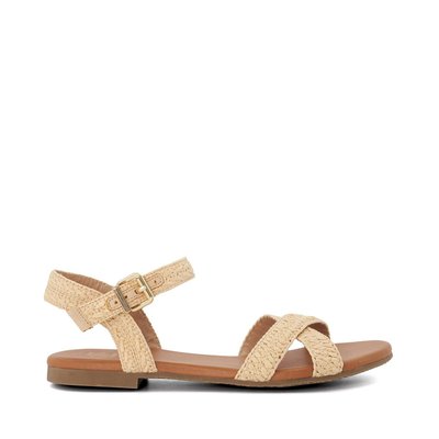 Sandales plates à brides tissées - LALISA DUNE LONDON