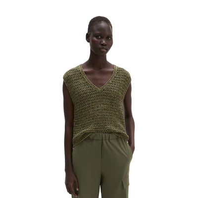 Pull-over en résille slim en mélange de coton bio MARC O'POLO