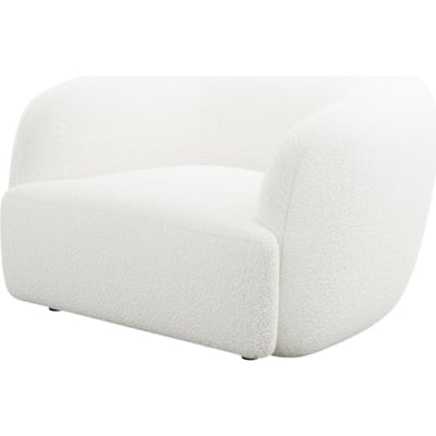 Fauteuil boule SABANITAS en tissu bouclé RECOLLECTION