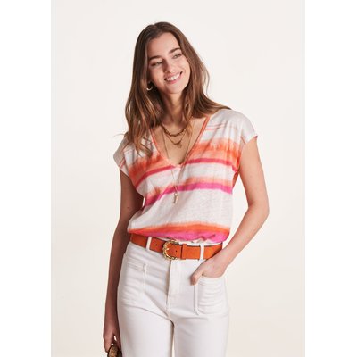 T-shirt en jersey lin à imprimé tie & dye LA FEE MARABOUTEE