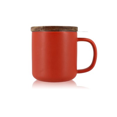 Tisanière en grès avec couvercle en bois d'acacia 300ml OGO LIVING