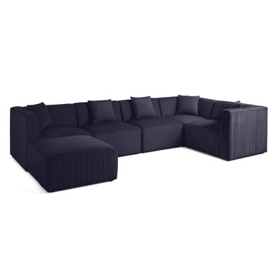 Canapé d'Angle réversible en Velours 6 places - NOVA LISA DESIGN