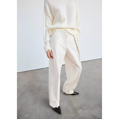 Pantalon droit pinces MANGO