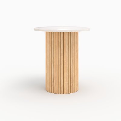 Table d'appoint en marbre de manguier D40 cm - AGATHE RENDEZ-VOUS DÉCO