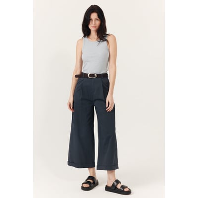 Pantalon Henia taille haute coupe large jambes droites allure structurée ARTLOVE