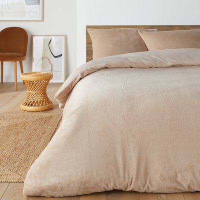 Parure lit polaire tissu duveteux taie rectangle SO'HOME
