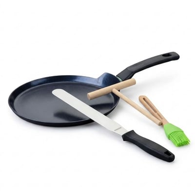 Set chandeleur crêpière 26 cm et 3 ustensiles BRANDAO FACKELMANN