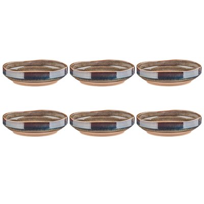 Lot de 6 assiettes creuses en grès, GENESIS BJORN