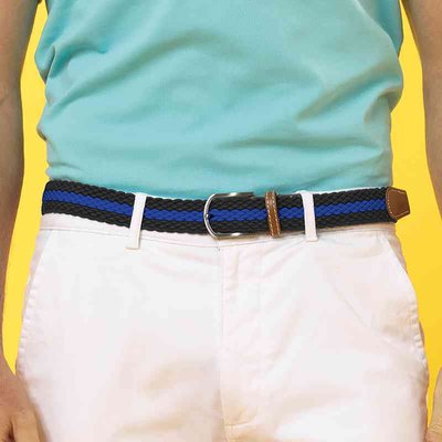 Ceinture extensible motif/style rayures bicolores ASQUITH & FOX