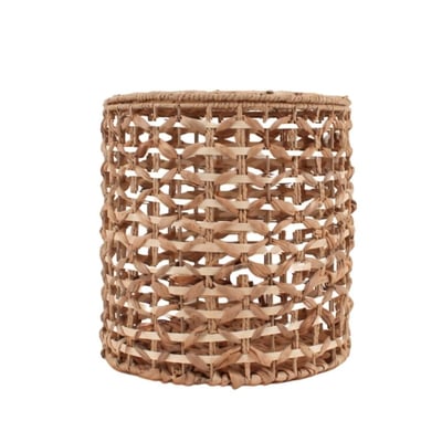 Panier à couvercle en jacinthe d'eau tressée 40cm ORNAMI