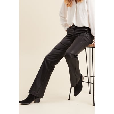 Pantalon bootcut enduit taille haute BREAL