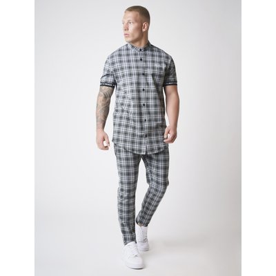 Chemise manches courtes elstiquées à carreaux PROJECT X