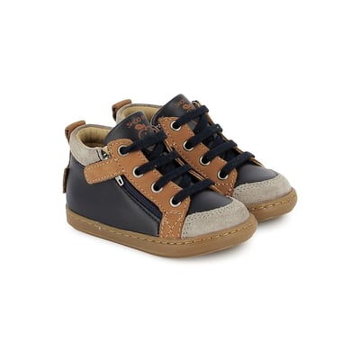 Scarpe da ginnastica in pelle con zip, BOUBA BI ZIP SHOO POM
