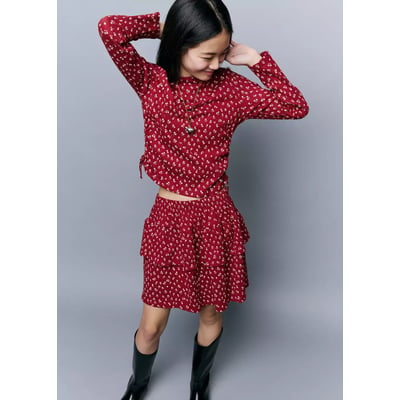 Jupe imprimée volants MANGO KIDS