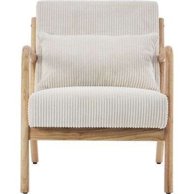Fauteuil en bois et velours côtelé - LANNA HOMIFAB