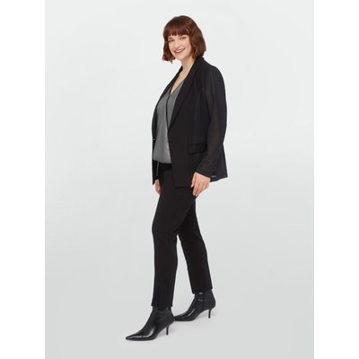 Pantalon skinny avec détail de fermeture éclair dans le bas et insert en tulle à la cheville FIORELLA RUBINO