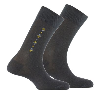 Lot de 2 paires de mi-chaussettes en fil d'écosse MADE IN FRANCE KINDY