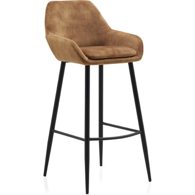 x2 Tabourets haut  assise confortable pieds métal RECOLLECTION