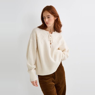 Pull à torsades contenant de la laine MONOPRIX