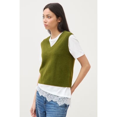 Pull sans manches col en V BONOBO