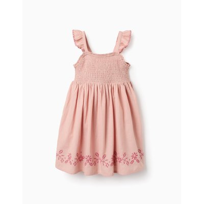 Robe avec Texture et Broderies de Point de Croix ZIPPY