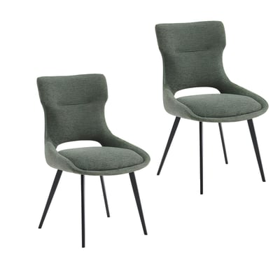 Chaise de salle à manger en tissu (lot de 2) LUGANO PIER IMPORT