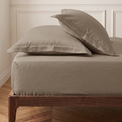 Drap housse uni satin de coton bonnet 30 cm VERSALUXE SENSEI MAISON