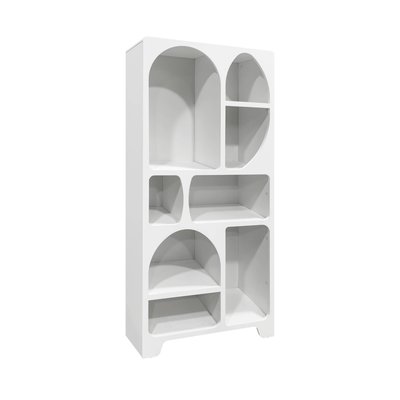 Etagère bibliothèque organique effet bois 8 compartiments THESSA SWEEEK