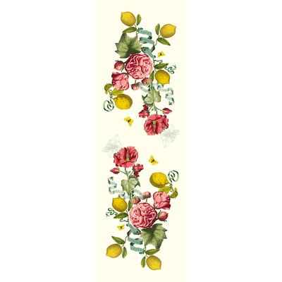 Chemin de table métis lin & coton lavé CITRONS DE MENTON GARNIER-THIEBAUT