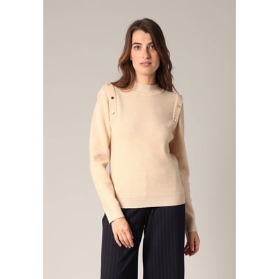 Pull col montant avec détails de boutons fantaisie MATYCIA DEELUXE