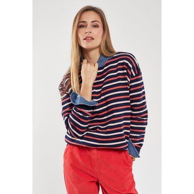 Marinière rayures tricolores en coton rustique ARMOR-LUX