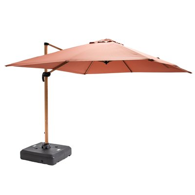 Ensemble parasol déporté (3 x 3m) + dalle à lester sur roues 100L, BRESCIA OVIALA