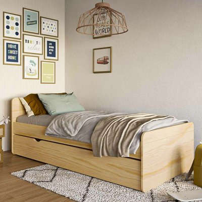Lit gigogne Bois massif  LILOW AKITEN RETAIL