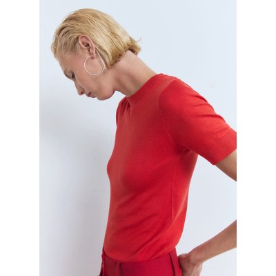 Pull-over maille fine manches courtes MANGO