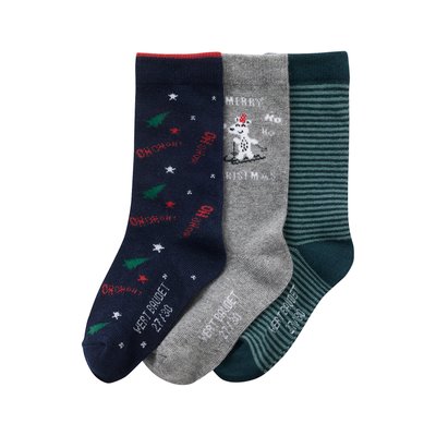 Coffret de 3 paires de chaussettes de Noël VERTBAUDET