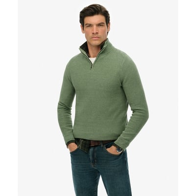 Pull texturé en coton à col camionneur SUPERDRY
