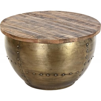 Table basse en bois et métal, Glam RECOLLECTION