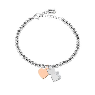 Bracelet en acier et cristal LA PETITE STORY