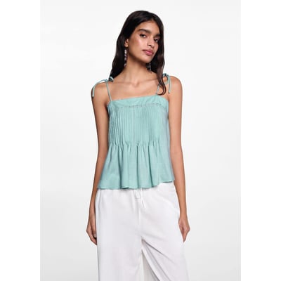 Top à Bretelles Rouge Mango – Taille M, Matière Microfibre, Sans Manches – Occasion Très Bon état