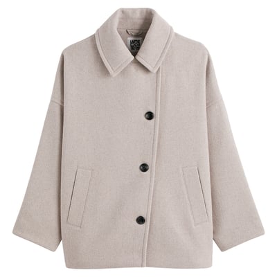 Короткое пальто оверсайз на пуговицах LA REDOUTE COLLECTIONS