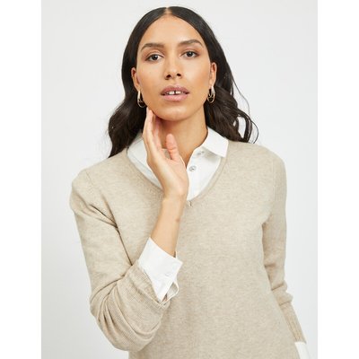 Pull col v en fine maille VILA