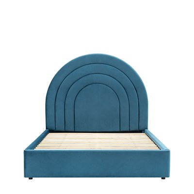 Arc Velvet Bed with Curved Headboard SO'HOME
