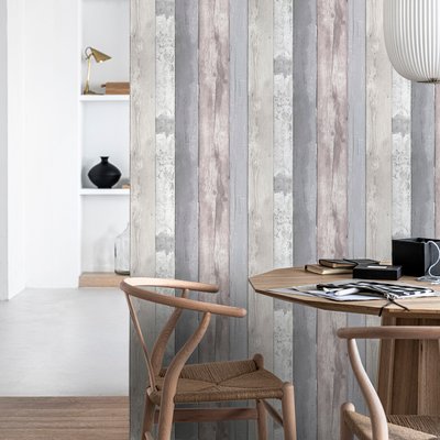Papier peint Palissade effet bois vieilli VTWONEN