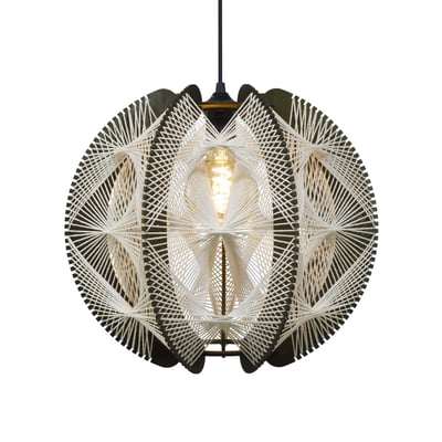 Suspension en fibres de bois de tilleul et fil de coton, TRADIA C-CREATION
