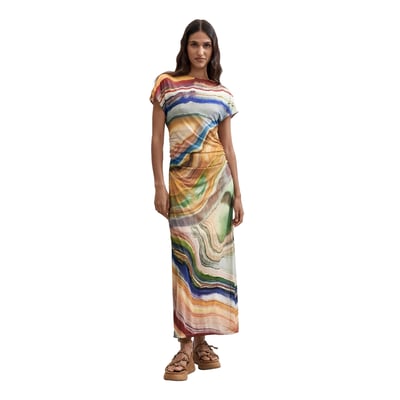Robe en maille à manches courtes DESIGUAL