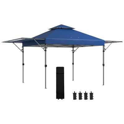 Tonnelle barnum pop-up de jardin 5 x 3 m - sac inclus - acier oxford OUTSUNNY