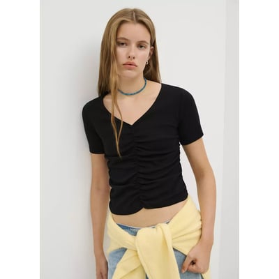 T-shirt coton drapé MANGO TEEN
